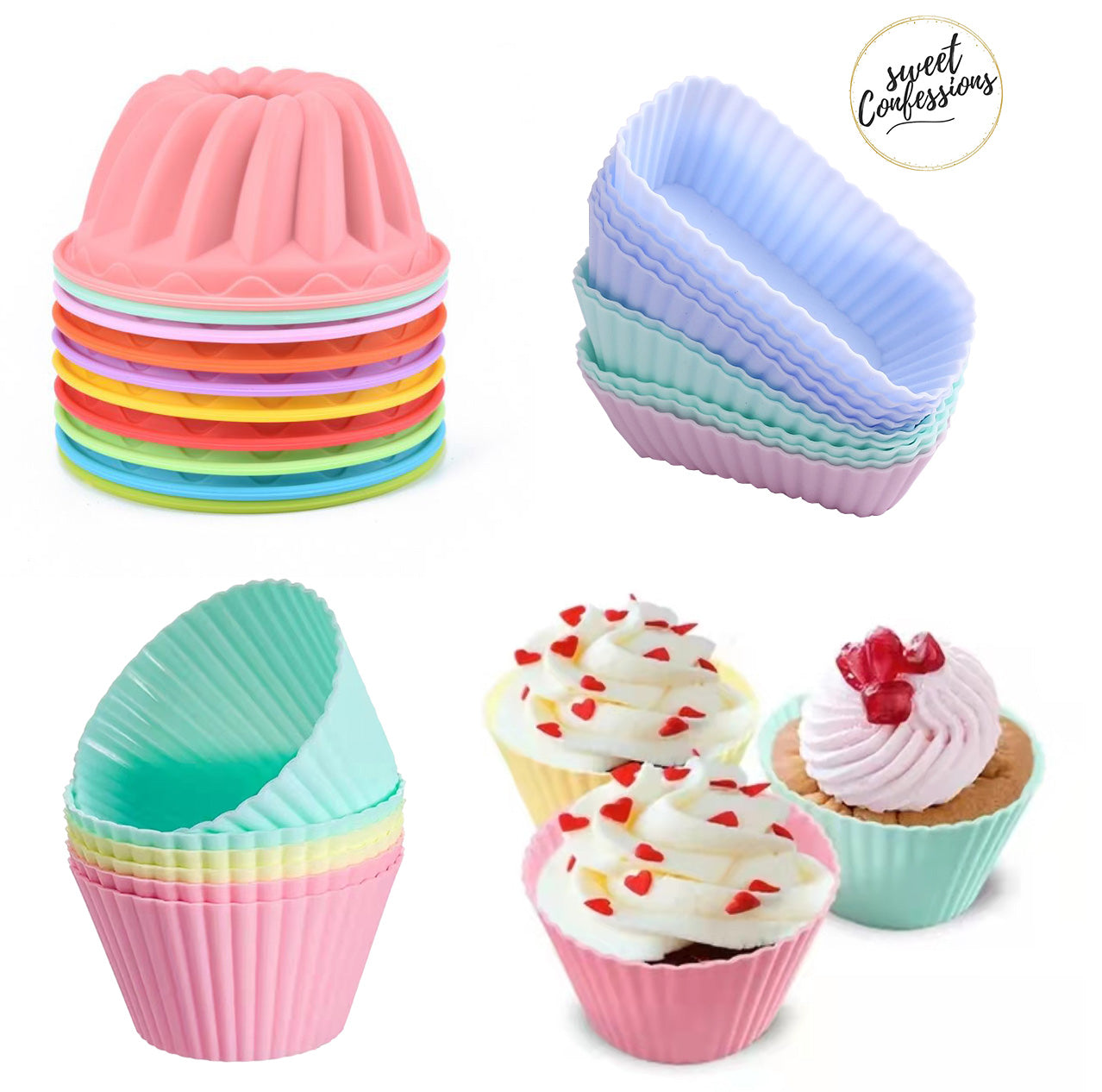 10pcs reusable cupcake liner financier mould mini bundt cake pan mold