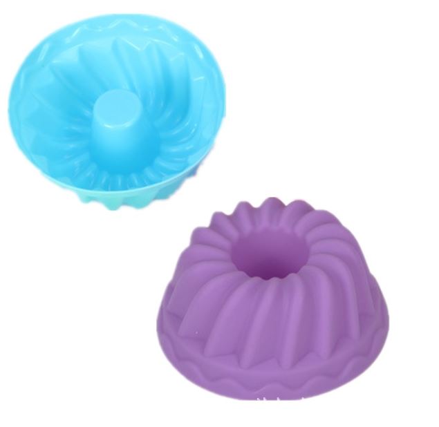10pcs Mini bundt cake silicone mould kugelhopf baking pan mold