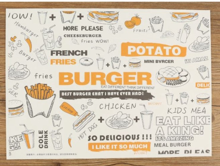 20 sheets greaseproof baking paper parchment sheets non-stick oil absorbent paper