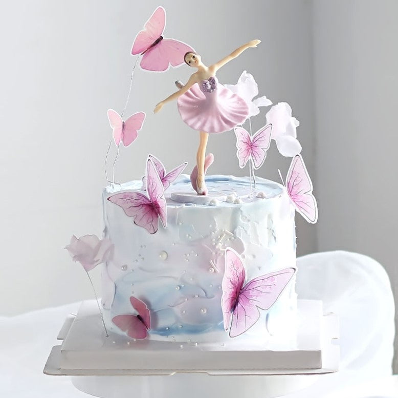 🔥Butterfly topper cake decorating toppers pink purple white butterflies