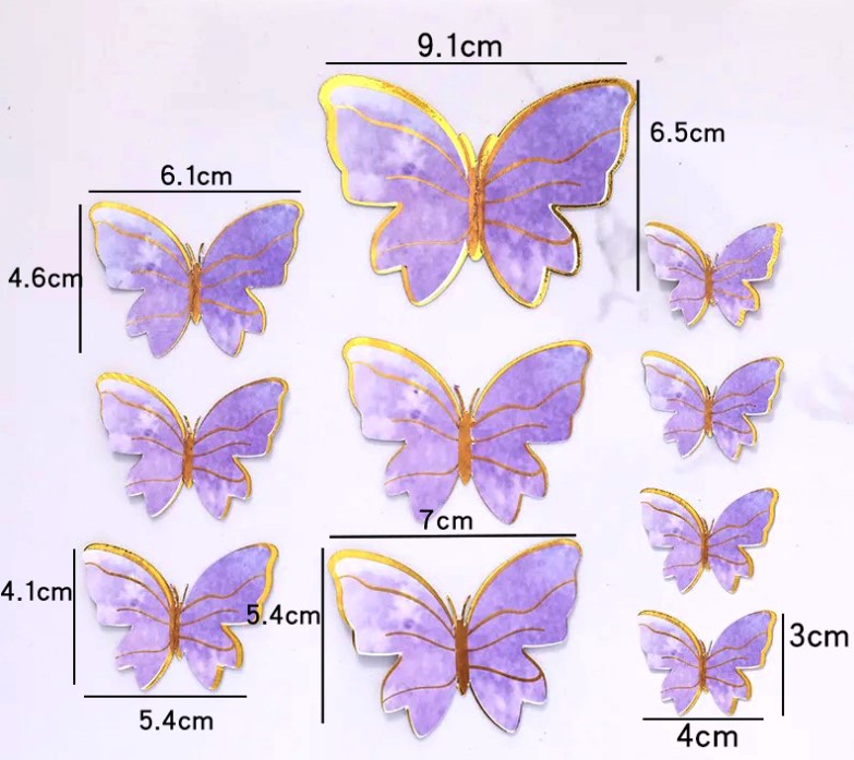 🔥Butterfly topper cake decorating toppers pink purple white butterflies