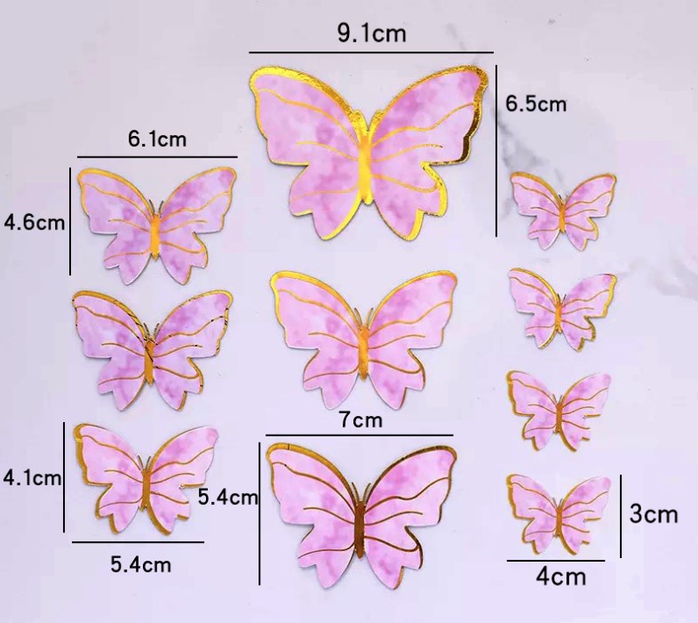 🔥Butterfly topper cake decorating toppers pink purple white butterflies