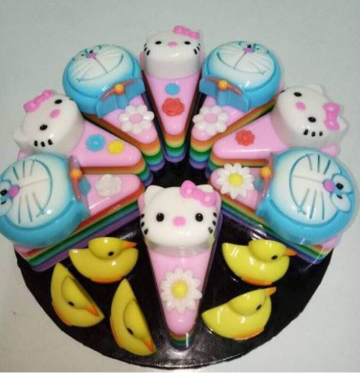 Cake slice jelly mould triangle cut-slice wedge shape baking pan silicone mold