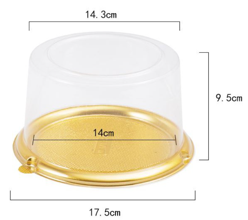 🔥10pcs 6 inch cake container cake box waterproof gold jelly cake packaging transparent clear plastic round cake box