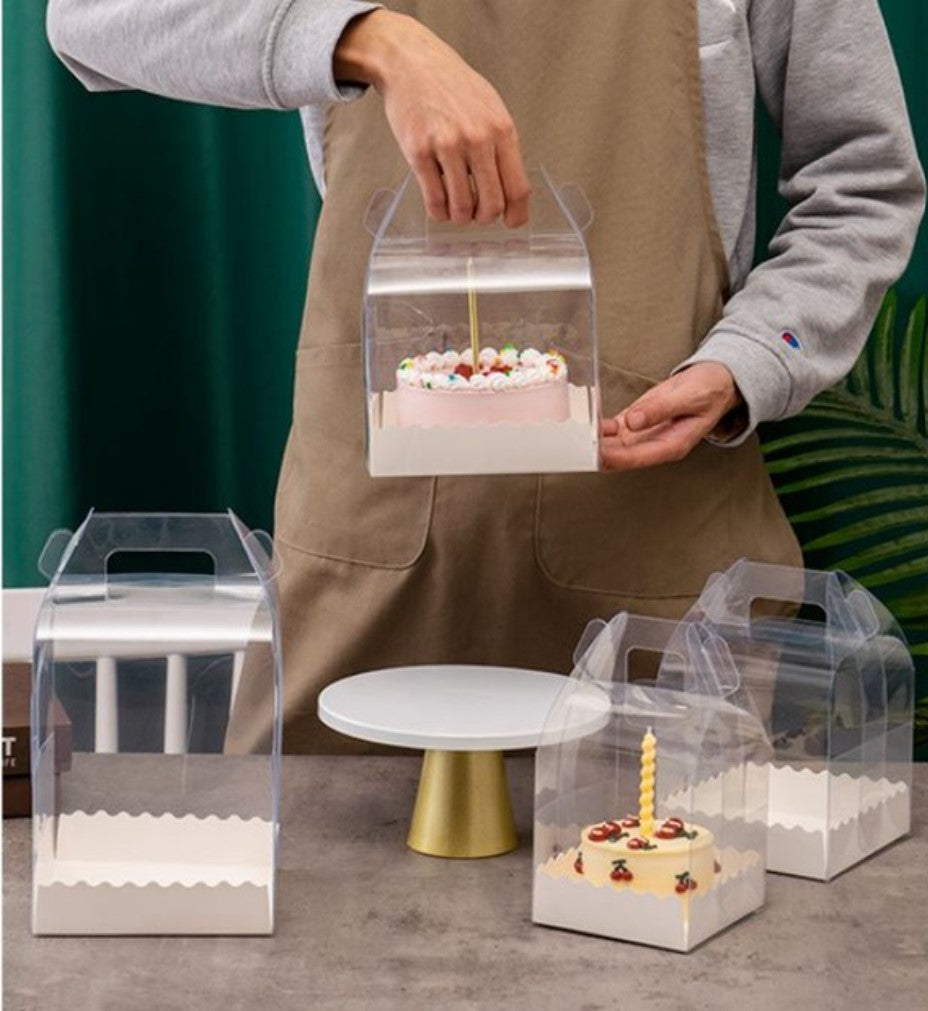 5 / 6 / 8 inch TALL cake box transparent clear gift boxes flower bouquet packaging