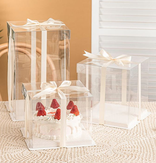 🔥 (6 - 18 inch) Transparent cake box wedding cake boxes tall high barbie cake box