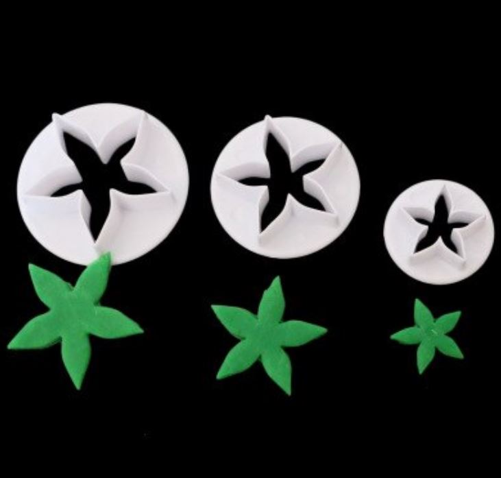 Calyx star rose leaves fondant cookie cutter cake decorating for gumpaste flower