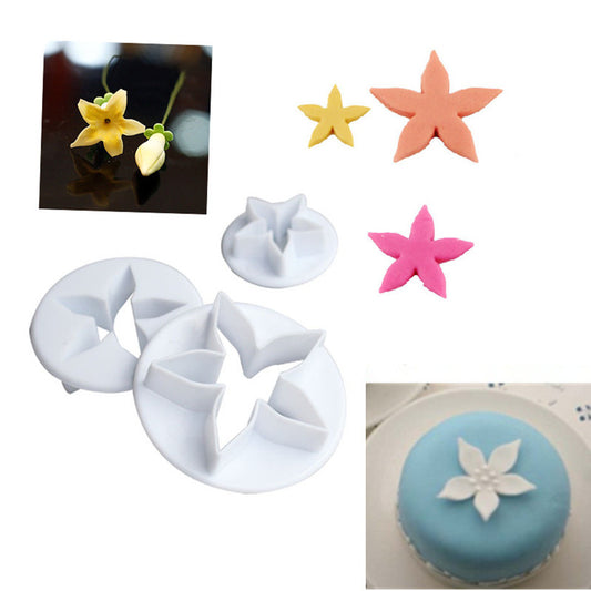 Calyx star rose leaves fondant cookie cutter cake decorating for gumpaste flower