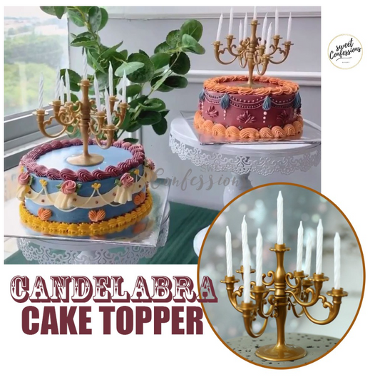 Candelabra cake topper candlesticks birthday cake decoration candle