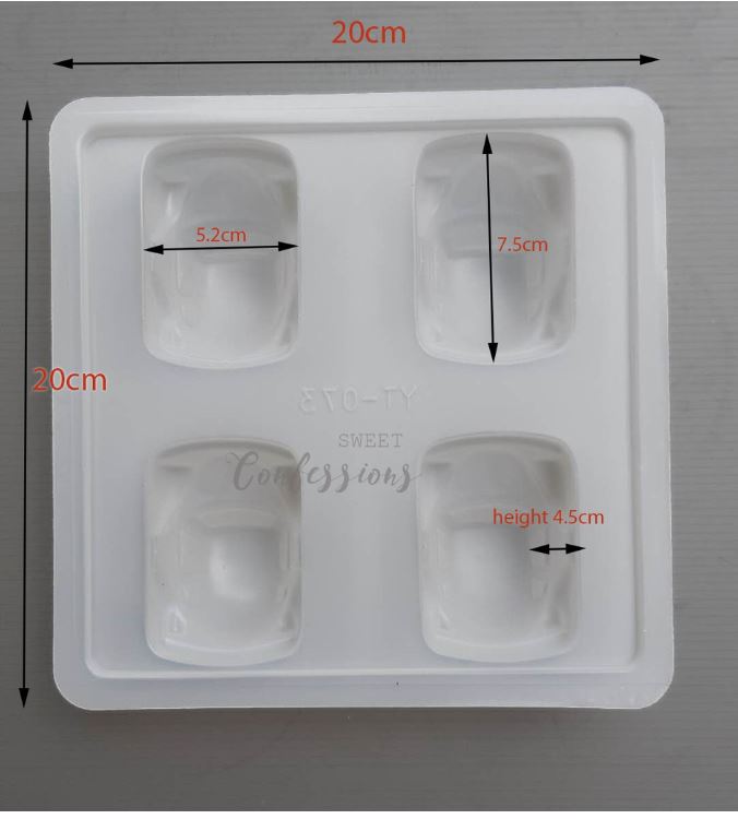 Car jelly mould - toy car figurine chocolate plastic mold