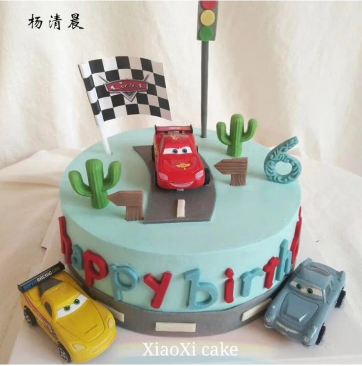 Cars decoration car cake topper for boy birthday car transportation figurines toppers
