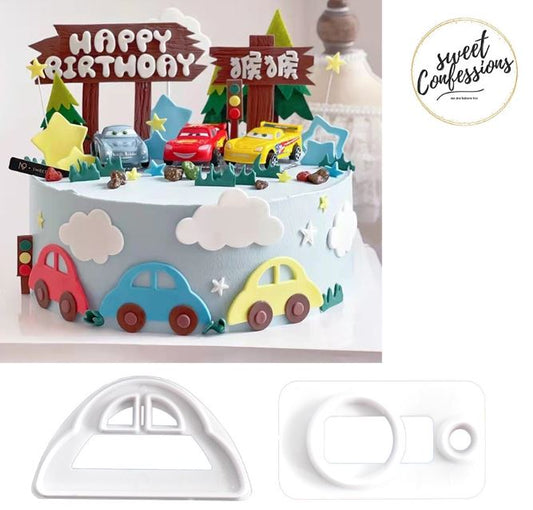 Car fondant cutter cars birthday cake transport theme vehicle cutter for boy birthday cakes