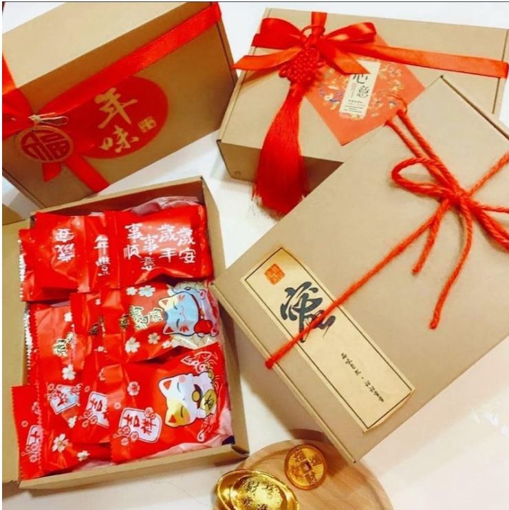 🇸🇬100pcs CNY cookie bag nougat wrapper ineapple tart packaging bag heat sealed plastic bags Fortune cat wrappers