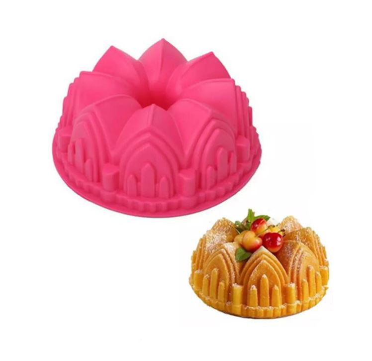 8 inch Cathedral bundt cake silicone mould kugelhopf baking silicon mold 9inch baking pan