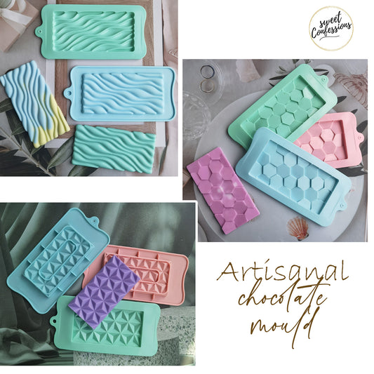 Artisan chocolate bar cocoa mold silicone jelly mould