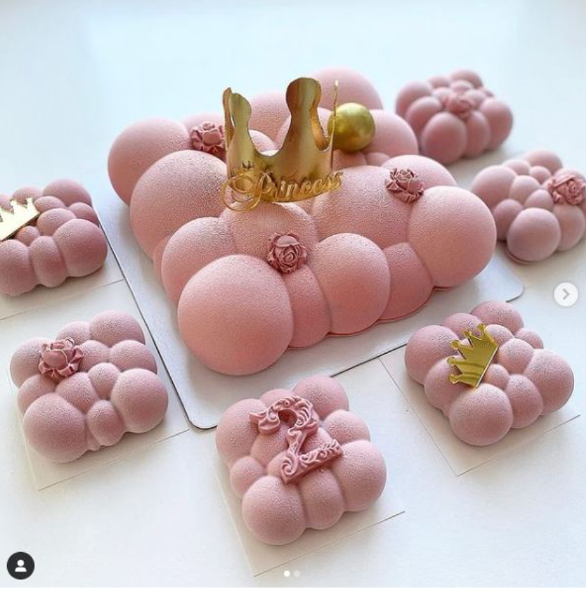 8 inch cloud mould mousse cake glazed bubble cake mold