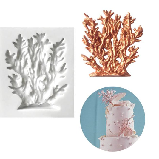 Sea coral mould aquatic animal mermaid cake decorating silicone seaweed mold