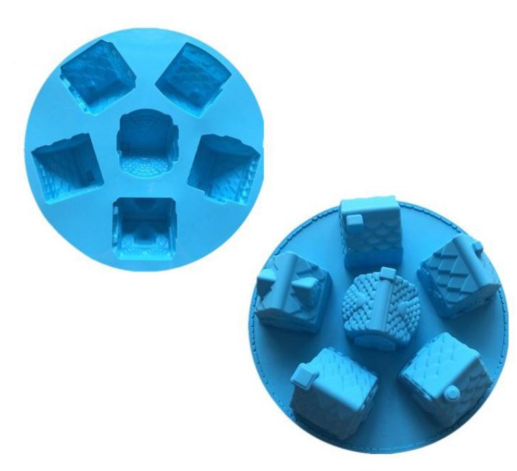 10 inch Large Gingerbread cottage house silicone mould houses silicon mold cake pan