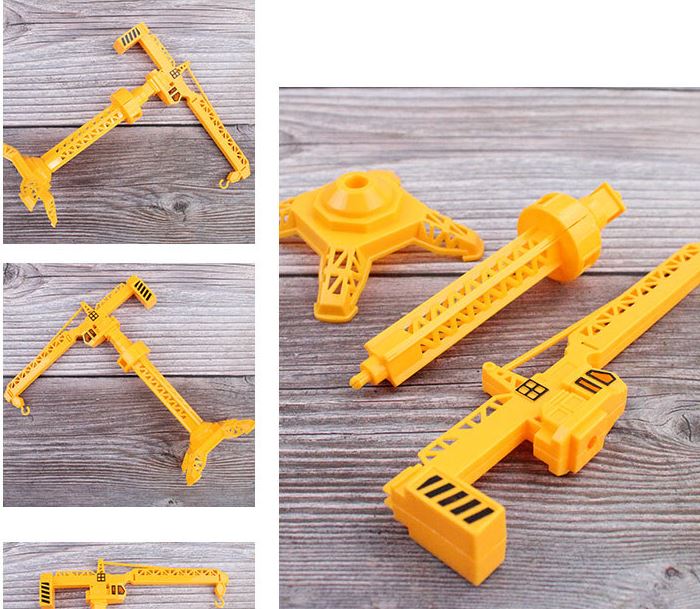🔥Bulldozer excavator crane cake toppers toy figurine transport model car birthday topper