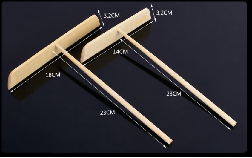 Crepe spreader pancake batter spreading thinning wooden stick tool
