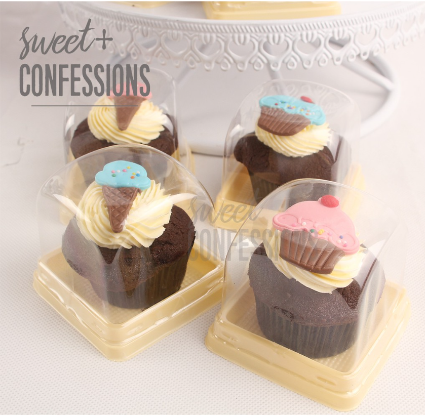 10pcs Cupcake plastic box clear transparent cupcake storage box single cavity cupcake case sweet confessions