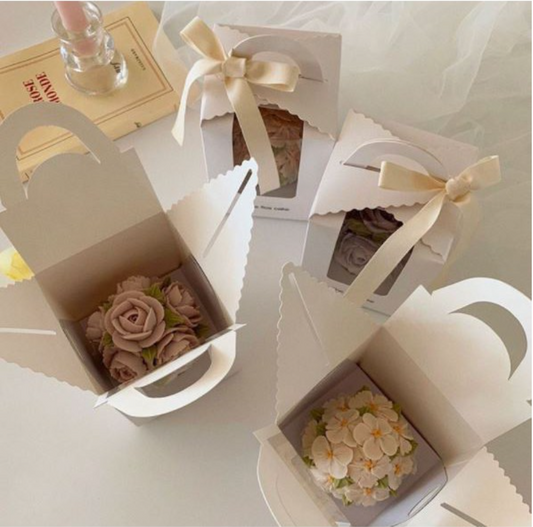 50pcs Cupcake box for single cake cardboard paper boxes succulent plant box
