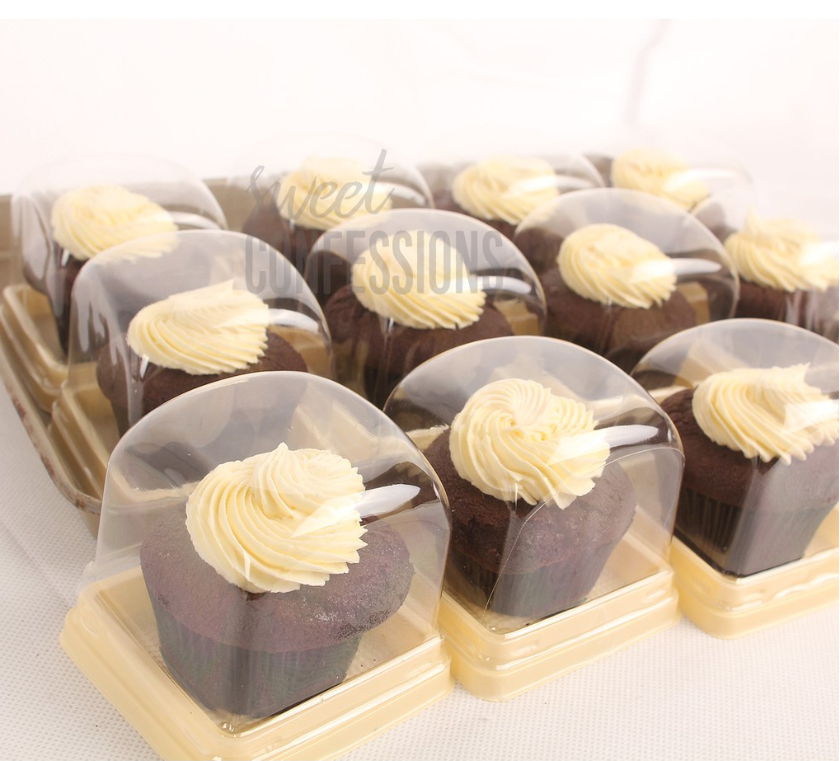 10pcs Cupcake plastic box clear transparent cupcake storage box single cavity cupcake case sweet confessions