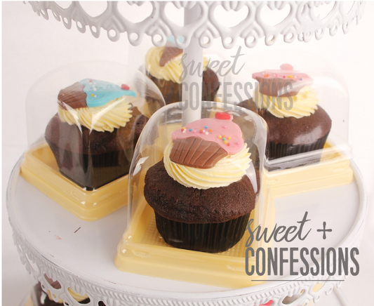 10pcs Cupcake plastic box clear transparent cupcake storage box single cavity cupcake case sweet confessions
