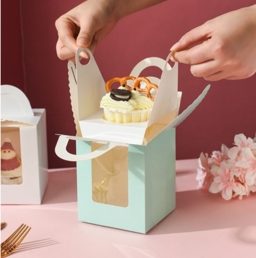 🔥10pcs Cupcake box for single cake cardboard paper boxes succulent plant box