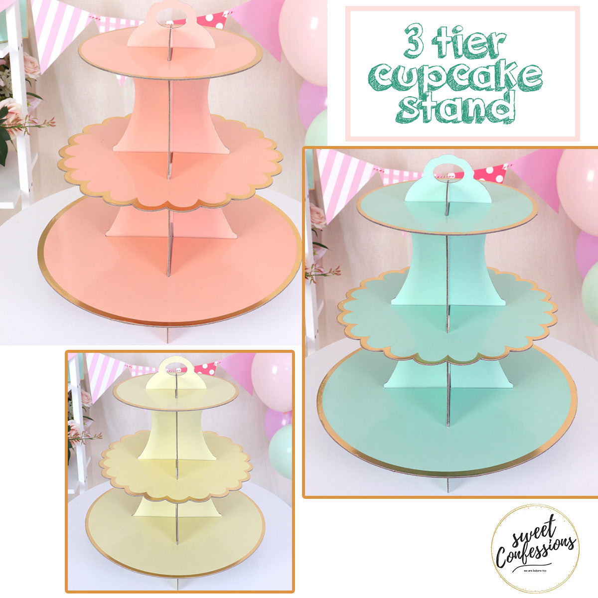 3 tier cupcake stand party display stand for canape