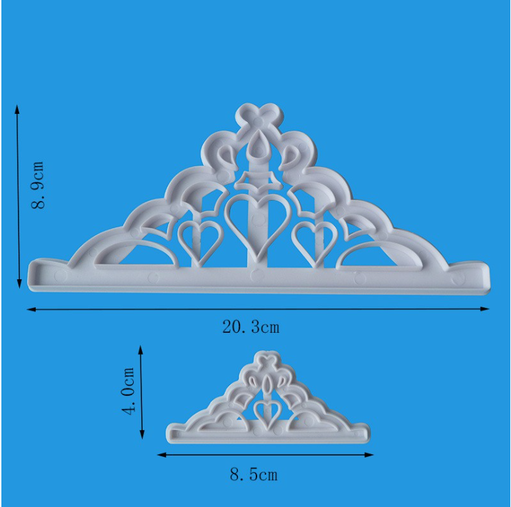 Tiara cutter set princess crown cake topper cookie cutter fondant cutters