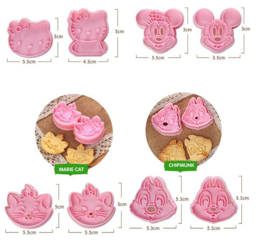 Mickey mouse Doraemon hello kitty doraemon winne pooh stitch cookie cutter impression embosser