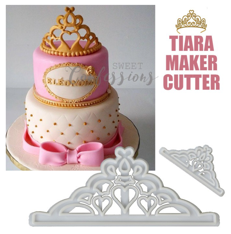 Tiara cutter set princess crown cake topper cookie cutter fondant cutters