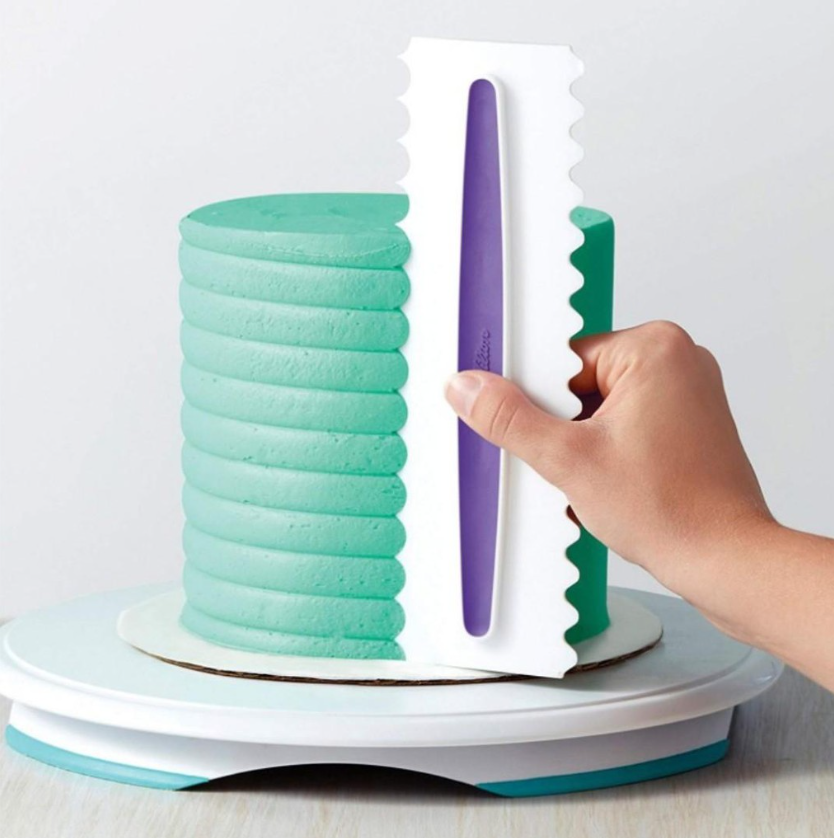 3pcs Cake edge side pattern scraper icing comb smoother set