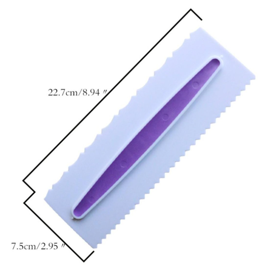 3pcs Cake edge side pattern scraper icing comb smoother set