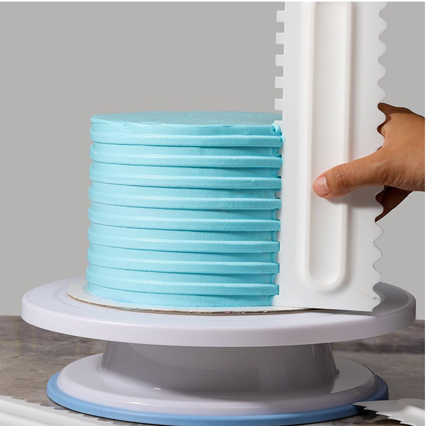 3pcs Cake edge side pattern scraper icing comb smoother set