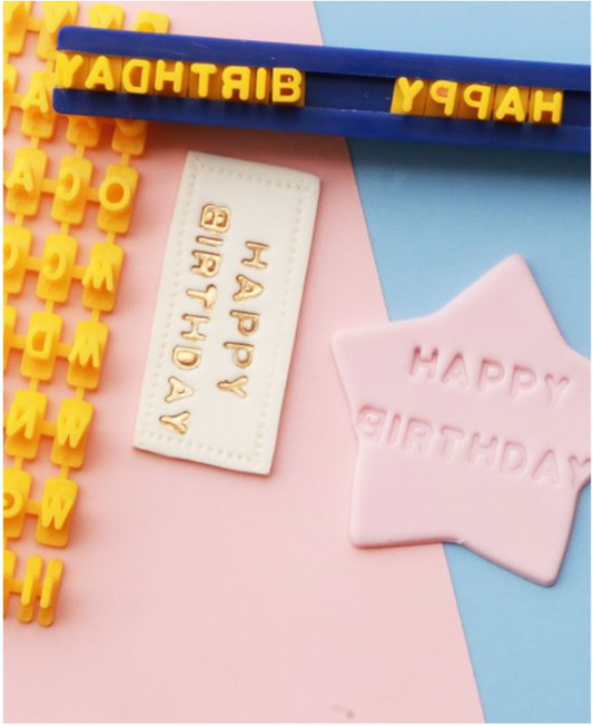 πΈπ¬ Alphabet letters impression set cookie cutter embosser cut-outs for fondant embossing tool cupcake
