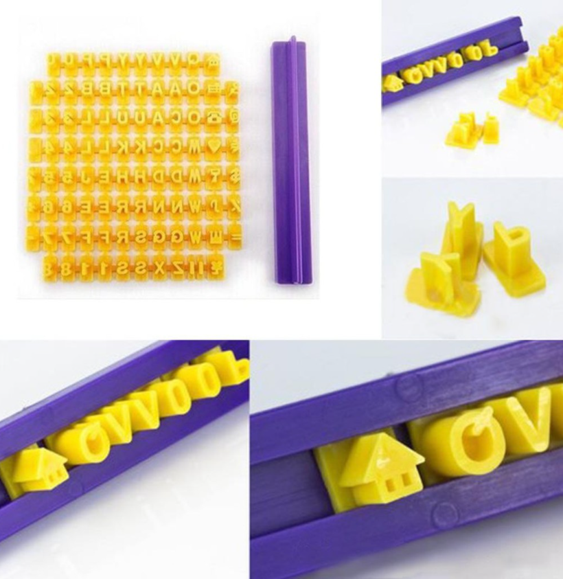 πΈπ¬ Alphabet letters impression set cookie cutter embosser cut-outs for fondant embossing tool cupcake