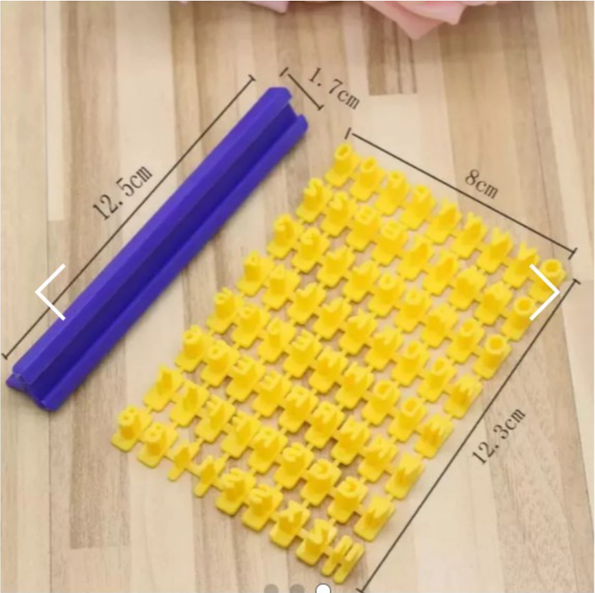 πΈπ¬ Alphabet letters impression set cookie cutter embosser cut-outs for fondant embossing tool cupcake