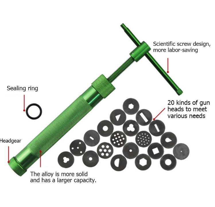 Pasta pastry dough extruder strip maker sugarcraft gun dough squeezer clay extruder gun