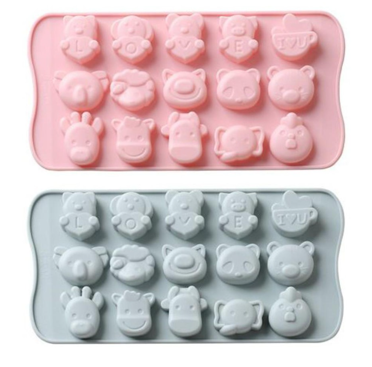Farm Animal jelly silicone alpaca mould cat dog pig cow chicken koala panda sheep mouse animal ice cube silicon mold