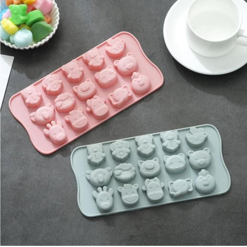 Farm Animal jelly silicone alpaca mould cat dog pig cow chicken koala panda sheep mouse animal ice cube silicon mold
