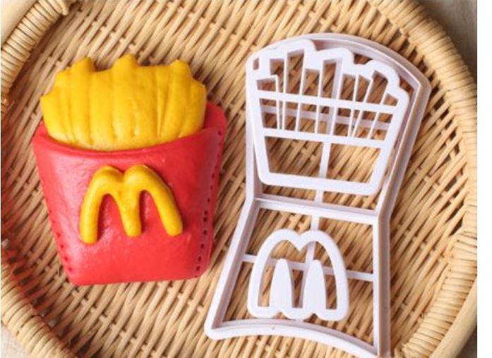 3pcs mantou cutter french fries bun cutter cake decorating tool set mcdonald logo cutter dough cutter