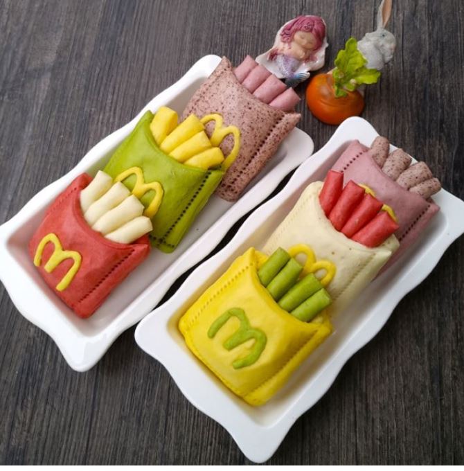 3pcs mantou cutter french fries bun cutter cake decorating tool set mcdonald logo cutter dough cutter