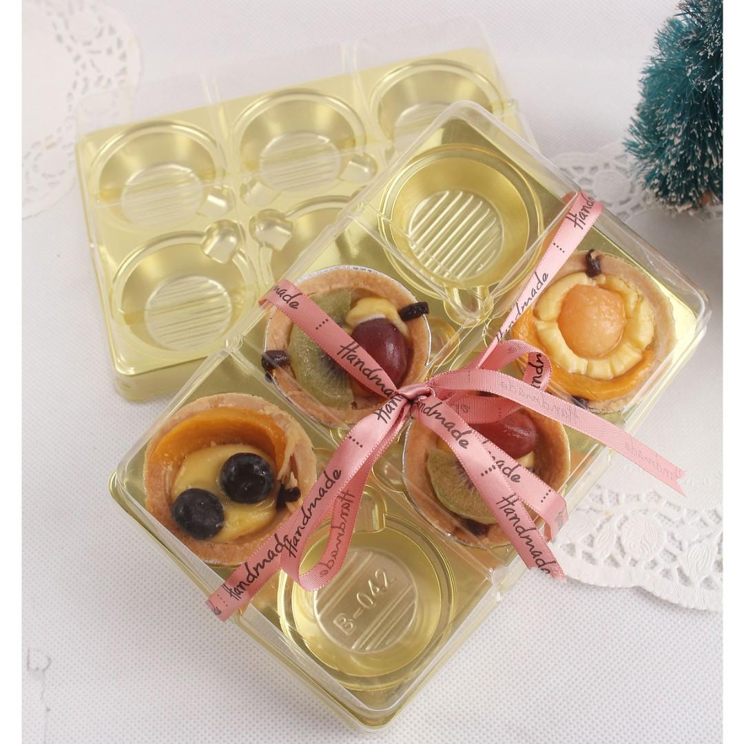10pcs tart tray - fruit tart box egg tart mochi packaging boxes pastry case tart storage box pie gift box container
