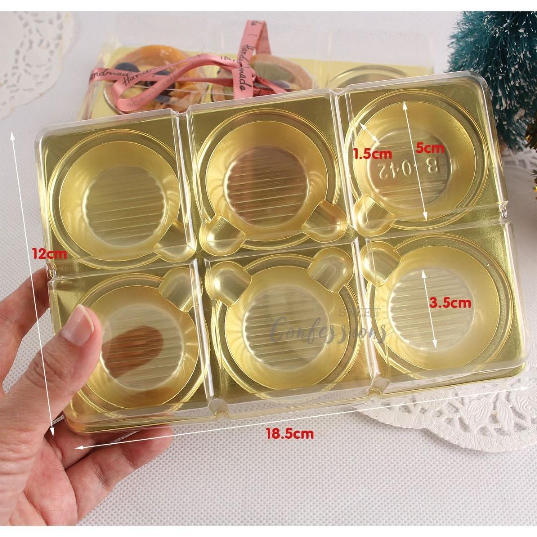 10pcs tart tray - fruit tart box egg tart mochi packaging boxes pastry case tart storage box pie gift box container