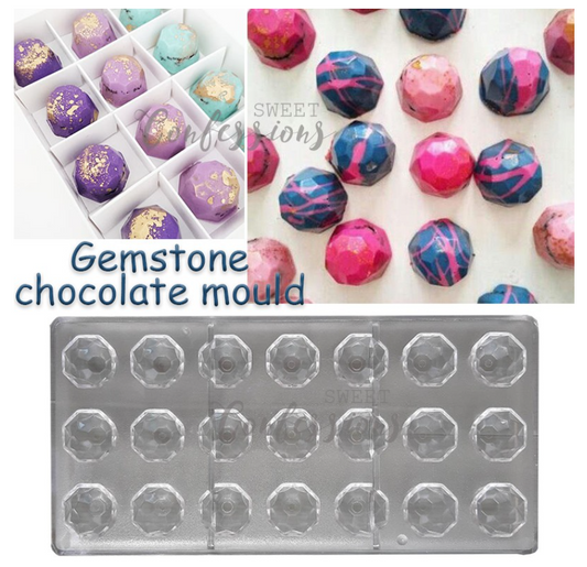 Rose Gem chocolate PC polycarbonate mould gemstone chocolate mold jewel chocolates