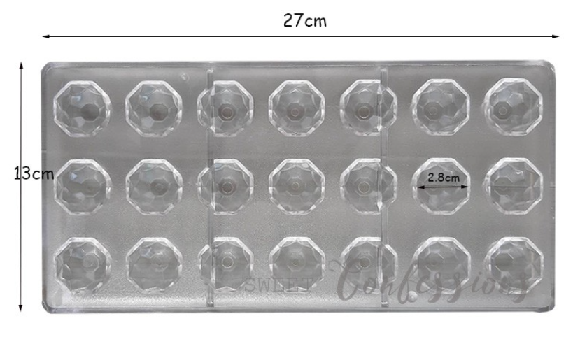 Rose Gem chocolate PC polycarbonate mould gemstone chocolate mold jewel chocolates