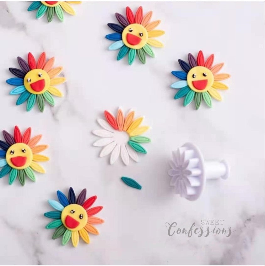 3pcs cutter - Sunflower Gerbera large flower floral plunger cutter mould