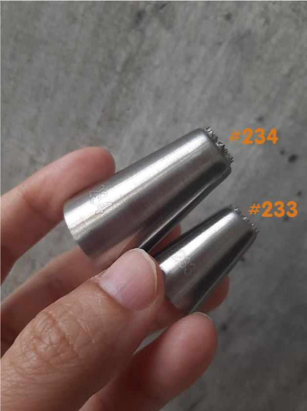 Grass hair fur piping tip mont blanc decorating nozzle multi opening tip 233, 234, 235